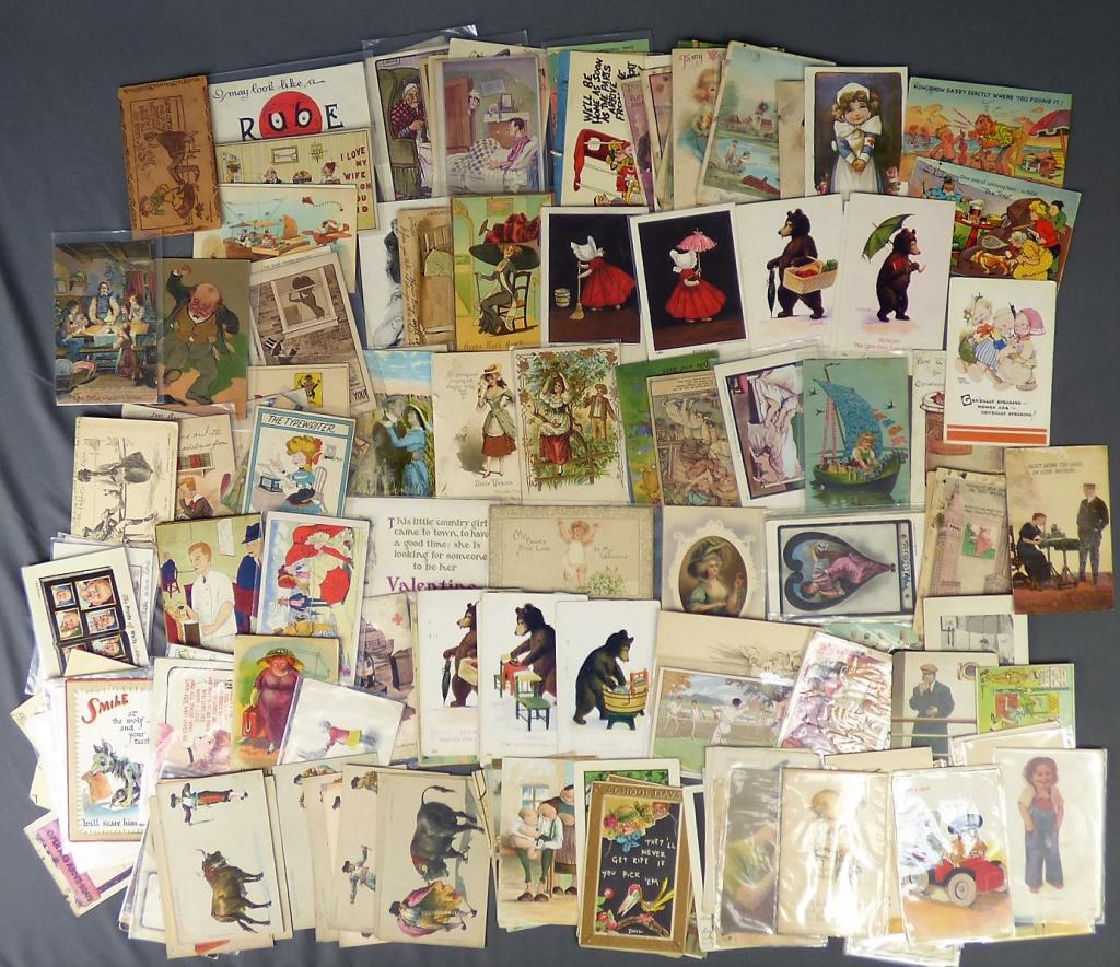 Large Group of Antique & Vintage Postcards- Humor (1 of 4)