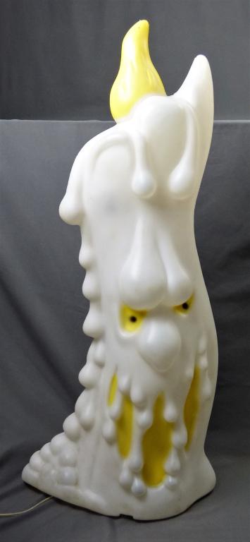 Halloween Scary Candle Double Sided Blow Mold: Halloween Scary Melting Candle Double Sided Blow Mold by Empire. 36" tall. Good Condition.