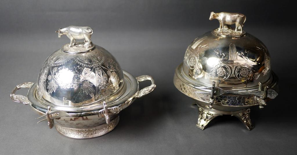 Two Vintage Silver Plate Butter/ Cheese Dishes (1 of 5)