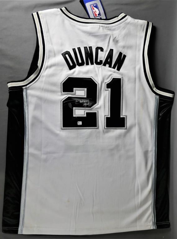 Tim Duncan San Antonio Spurs 21 Signed Jersey