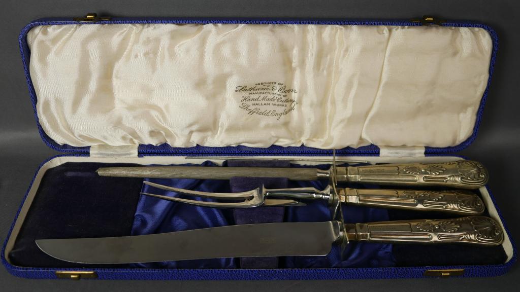 英国latham & owen sheffield englandナイフ 6本 Latham & Owen Sheffield England Vintage Stag Carving Knife Set | eBay