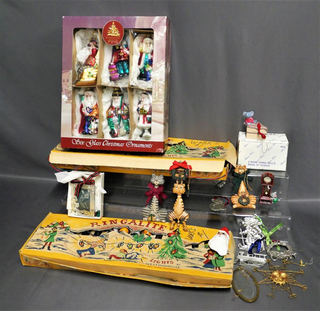 VIntage Christmas Ornaments & Ringalight Lights.: VIntage Christmas Ornaments & Ringalight Lights.