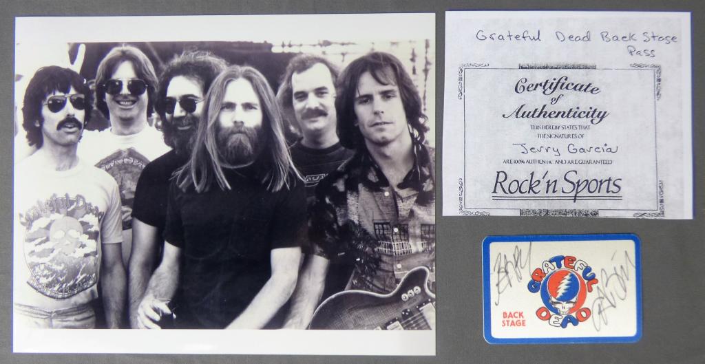 Jerry Garcia Signed Grateful Dead Back Stage Pass (1 of 4)