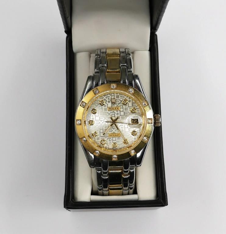 Rolex Date Just Automatic Wrist Watch Replica: Replica of Rolex Date Just. Automatic. Good working condition.