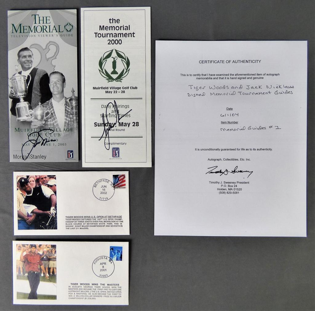 Tiger Woods & Jack Nicklaus Signed Memorial Guides (1 of 5)