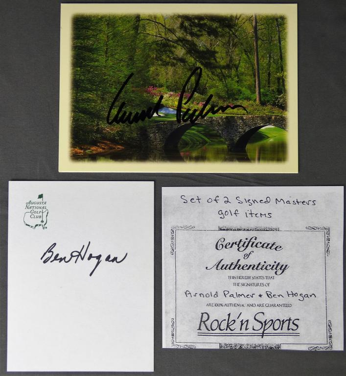 Arnold Palmer & Ben Hogan Signed Golf Masters (1 of 4)