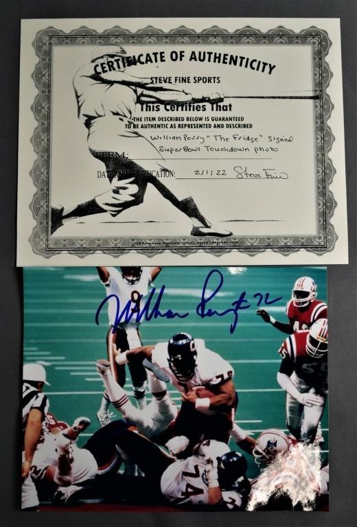 William Perry "The Fridge" Signed Super Bowl Photo (1 of 4)