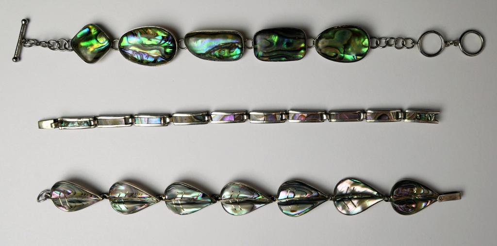 Sterling Silver Abalone Shell Bracelets (1 of 5)