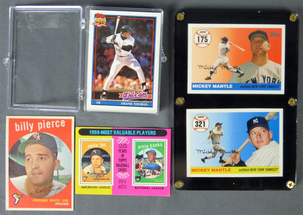 1959 Billy Pearce Card, Mickey Mantle Plaque, Base (1 of 8)