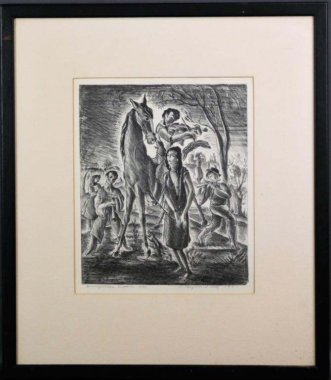 A. Raymond Katz "Gypsies" Signed 1941 Lithograph (1 of 5)