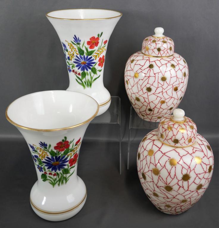 Vintage Charleton Hand Decorated Covered Vases (1 of 6)