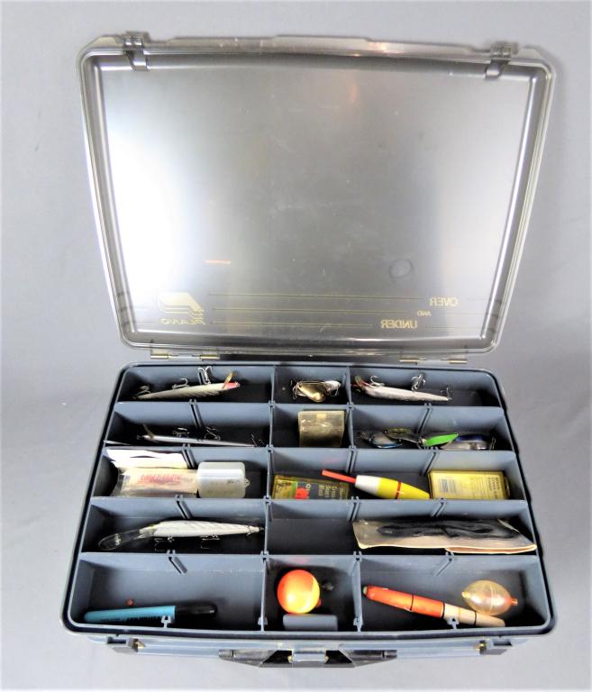 Vintage Fishing Lures & Accessories: Box of Vintage Fishing Lures and Accessories.