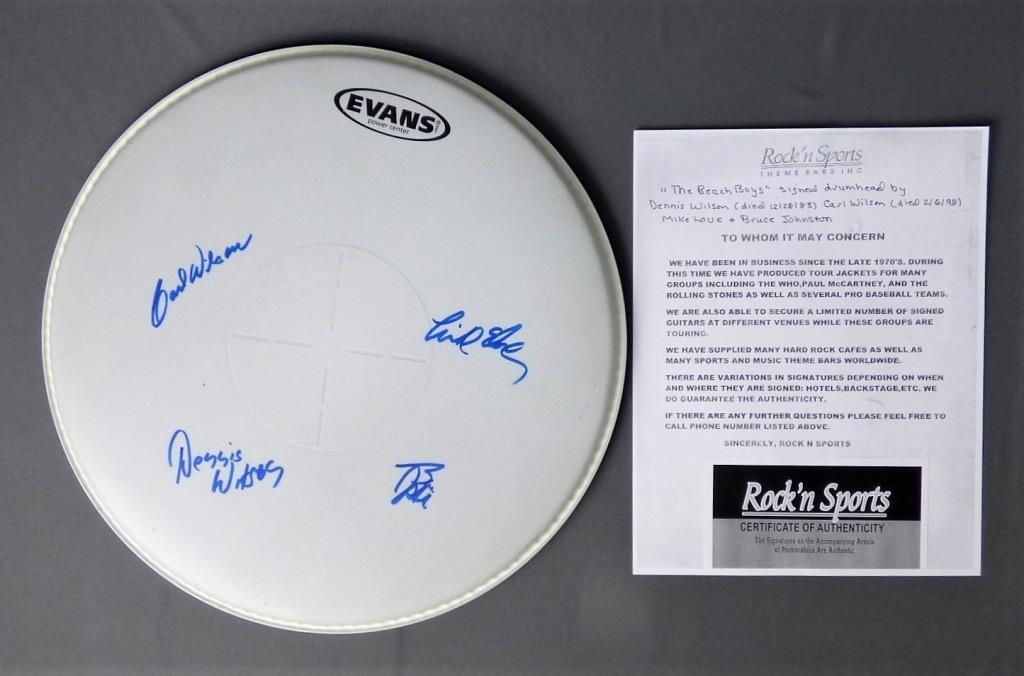 The Beach Boys Signed Drumhead- Dennis Wilson (1 of 5)
