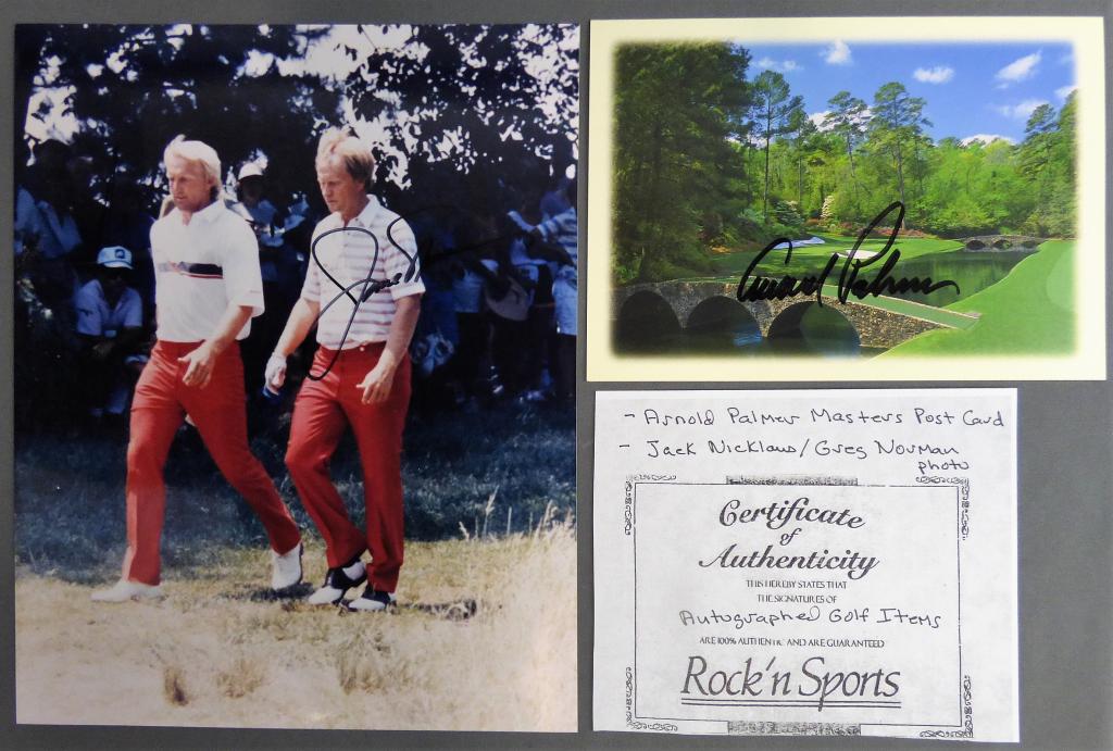 Jack Nicklaus Signed Photo & Arnold Palmer Card (1 of 4)