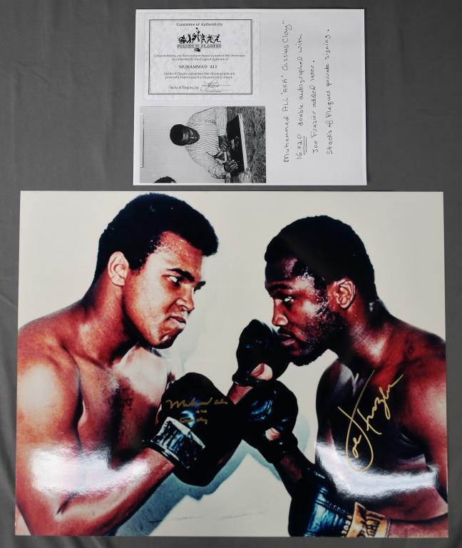 Muhammad Ali & Joe Frazier Double Signed Photo (1 of 5)