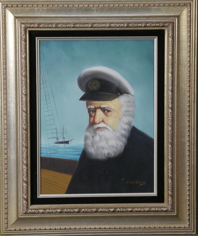 David Pelbam "Sea Captain" Oil Painting (1 of 3)