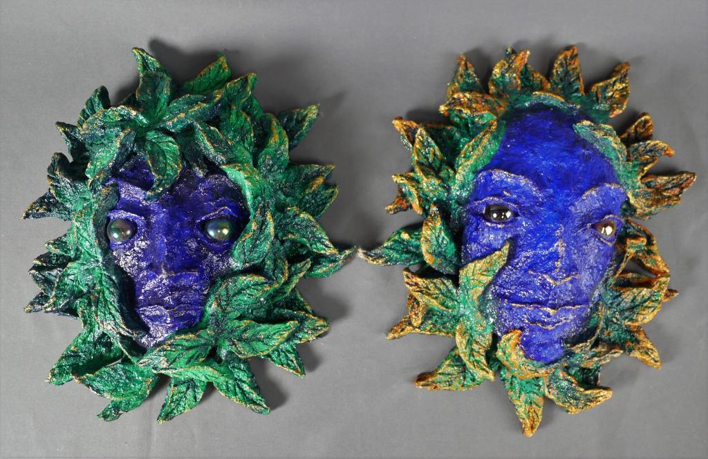 2 Unusual Fantasy Mardi Gra Style Wall Art  Masks (1 of 4)