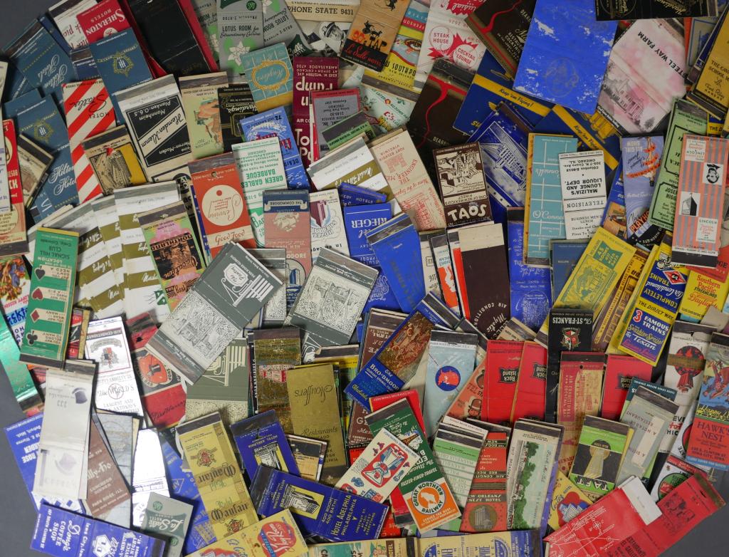 Large Lot of Vintage Matchbook Covers inc. WWII (1 of 7)