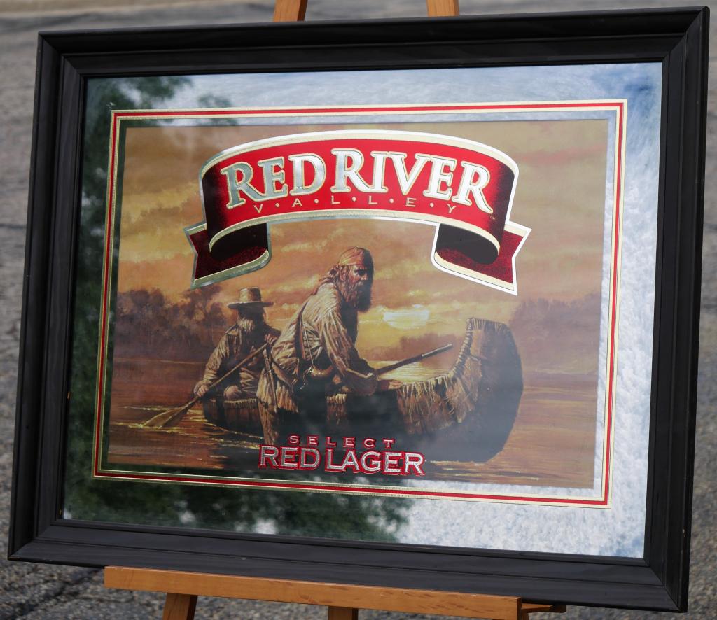 Red River Valley Red Lager Beer Advertising Mirror (1 of 2)