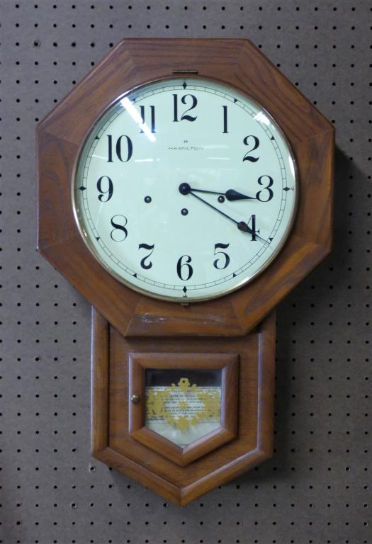 Vintage Hamilton Head Master Wall Regulator Clock (1 of 7)