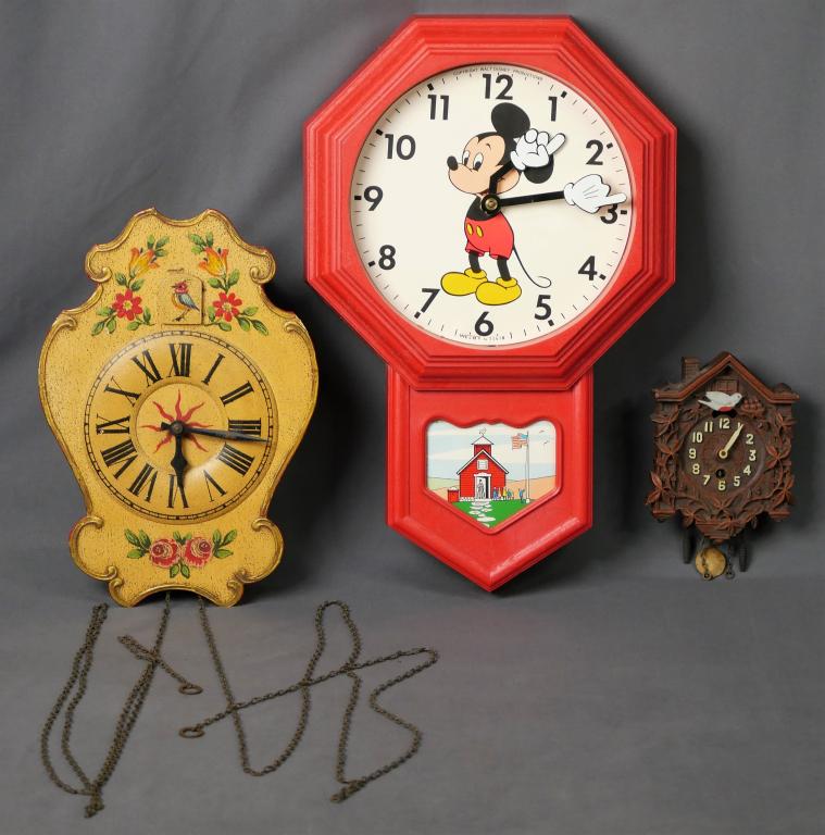 Vintage Wall Clocks- Mickey Mouse by Welby, Cuckoo (1 of 14)