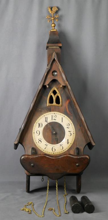 Vintage German Wuersch Wooden Wall Clock (1 of 10)