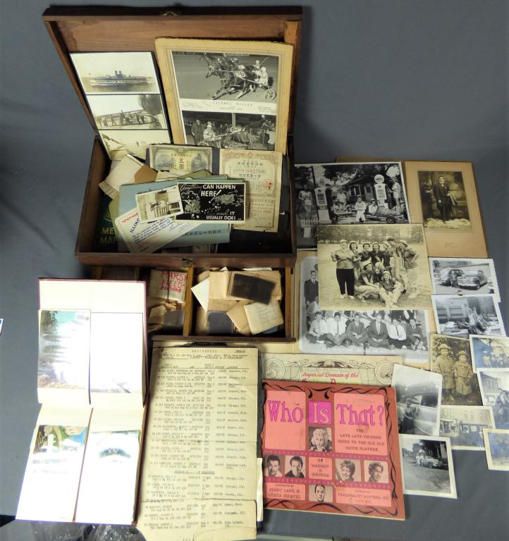 Vintage Glass Photo Negatives, Postcards, Paper Mo (1 of 12)