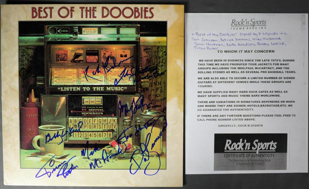 "Best of the Doobies" Album Signed by 8 Legends (1 of 7)