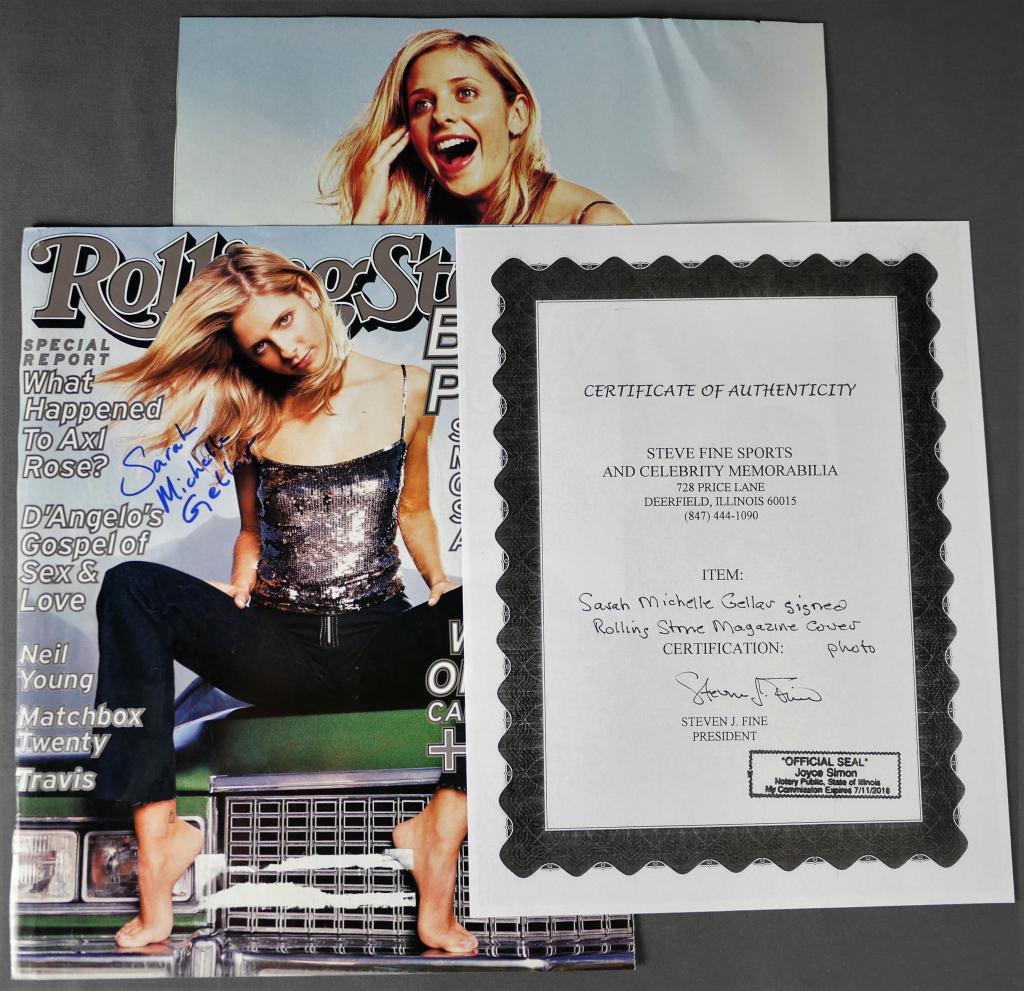 Sarah Michelle Gellar Signed Rolling Stone Magazin (1 of 3)