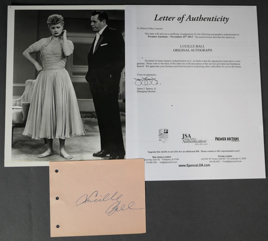 Lucille Ball Autograph/ Signature w/ I Love Lucy P (1 of 3)