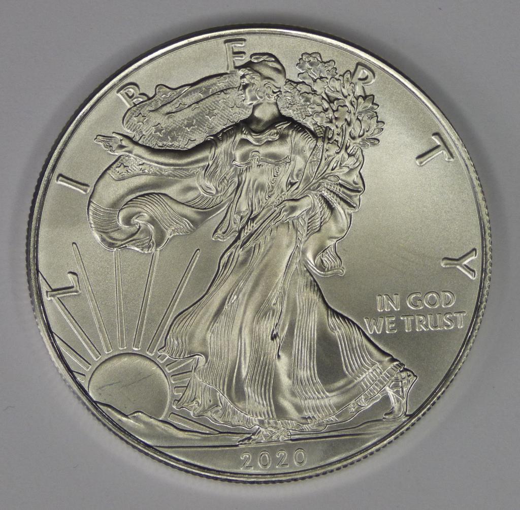 2020 US American Silver Eagle Dollar Coin (1 of 2)