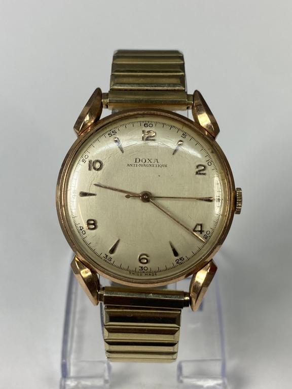 1950's Doxa Anti-Magnetic 14k Gold Wrist Watch (1 of 6)
