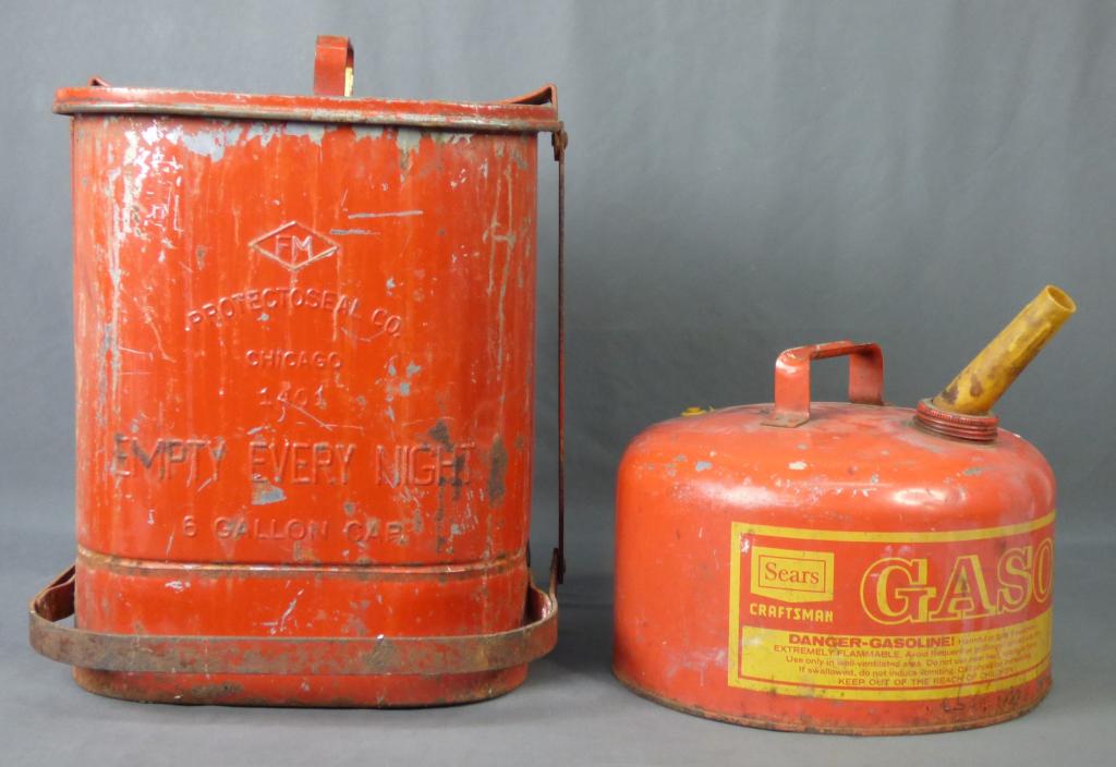 Vintage Sears Gas Can & Protectoseal Waste Can (1 of 15)