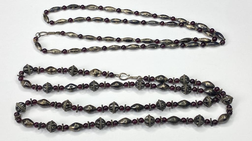 Two Antique Sterling Silver Necklaces (1 of 5)