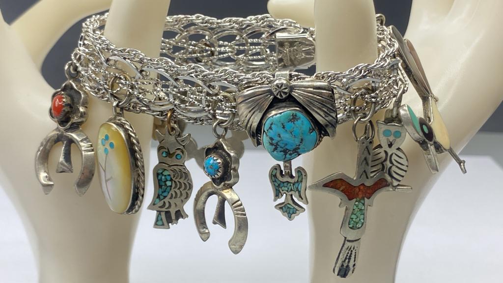 Forstiner Sterling Silver Charm Bracelet (1 of 9)