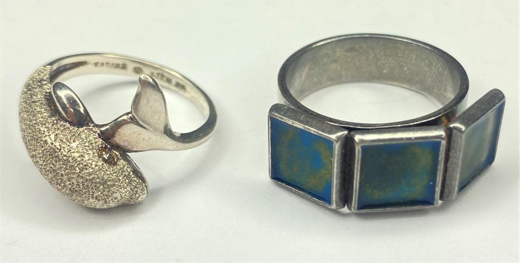 Two Elehgant Ladies Sterling Silver Rings (1 of 4)