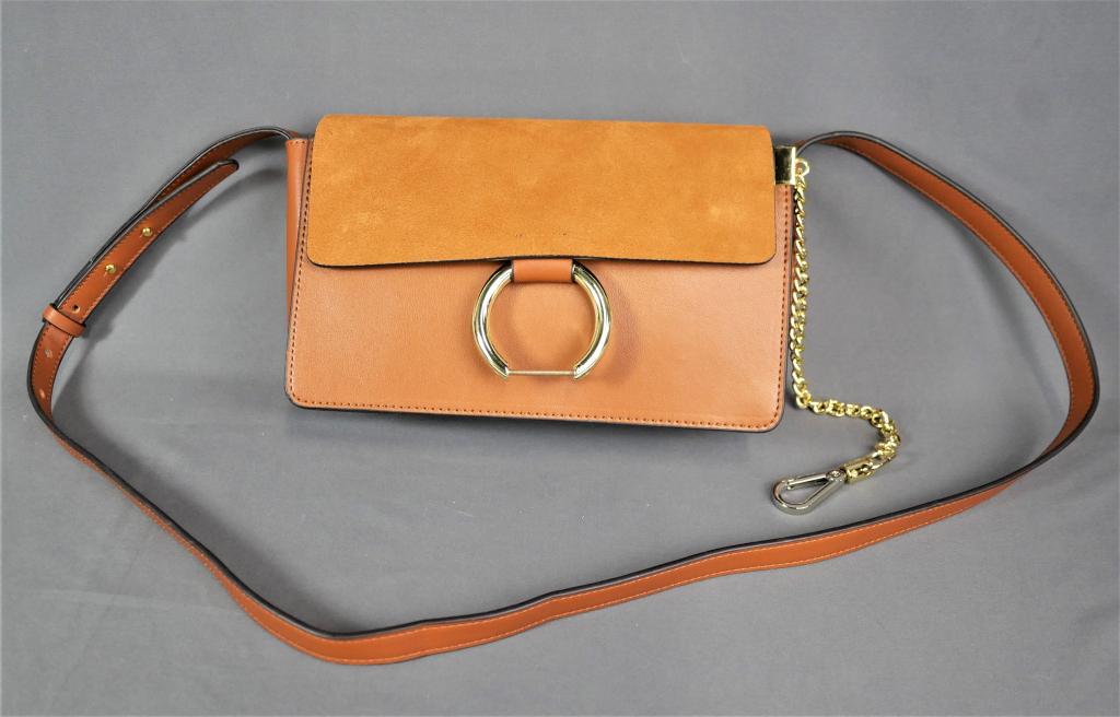 Chloe Faye Style Calfskin Shoulder Bag/ Purse: Chloe Faye Style Calfskin Shoulder Bag- Exact copy without brand name on front. Measures 10" x 7". Good Condition.