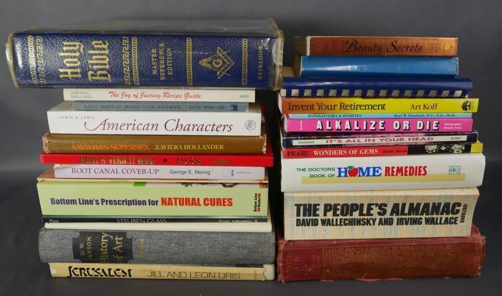 Lot of Vintage Books incl. Masonic Bible (1 of 8)