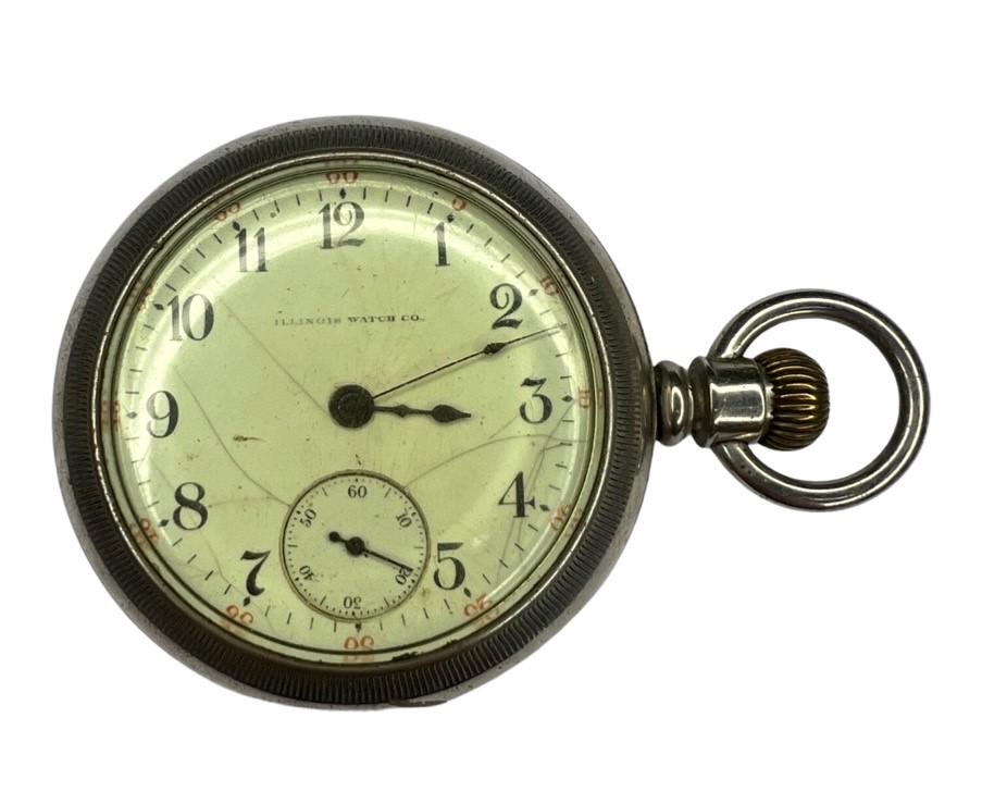 Antique Illinois Watch Co 17 Jewels Pocket Watch (1 of 4)
