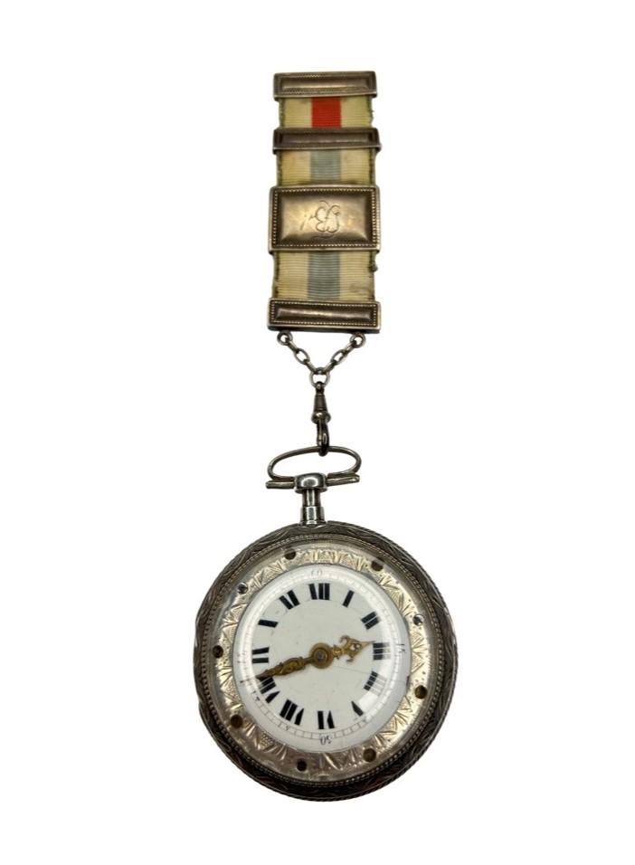 Antique .800 Silver Pocket Watch w/ Eagle Movement (1 of 8)