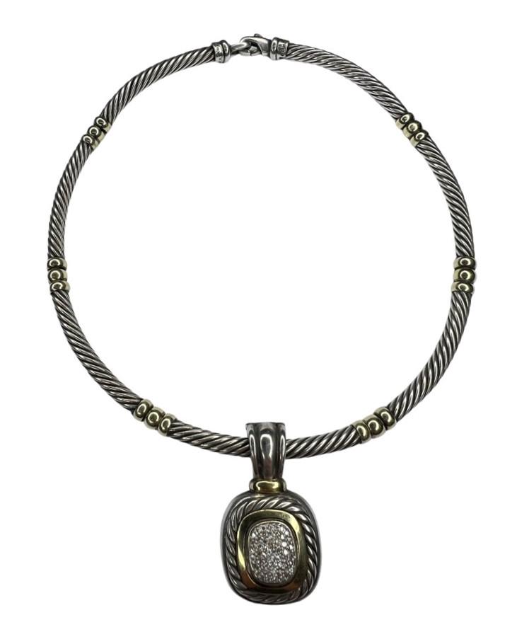 David Yurman Sterling & 18k /14k Gold Necklace (1 of 6)