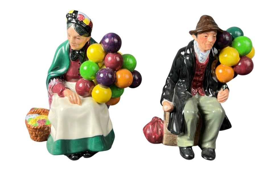 Royal Doulton Balloon Woman & Man Figurines (1 of 9)