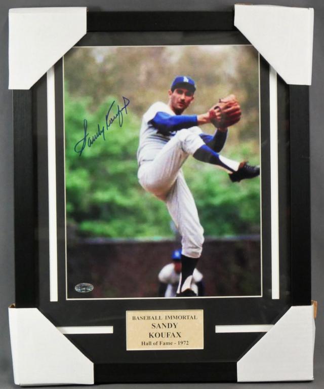 Sandy Koufax Signed/ Autographed Framed Photograph (1 of 3)