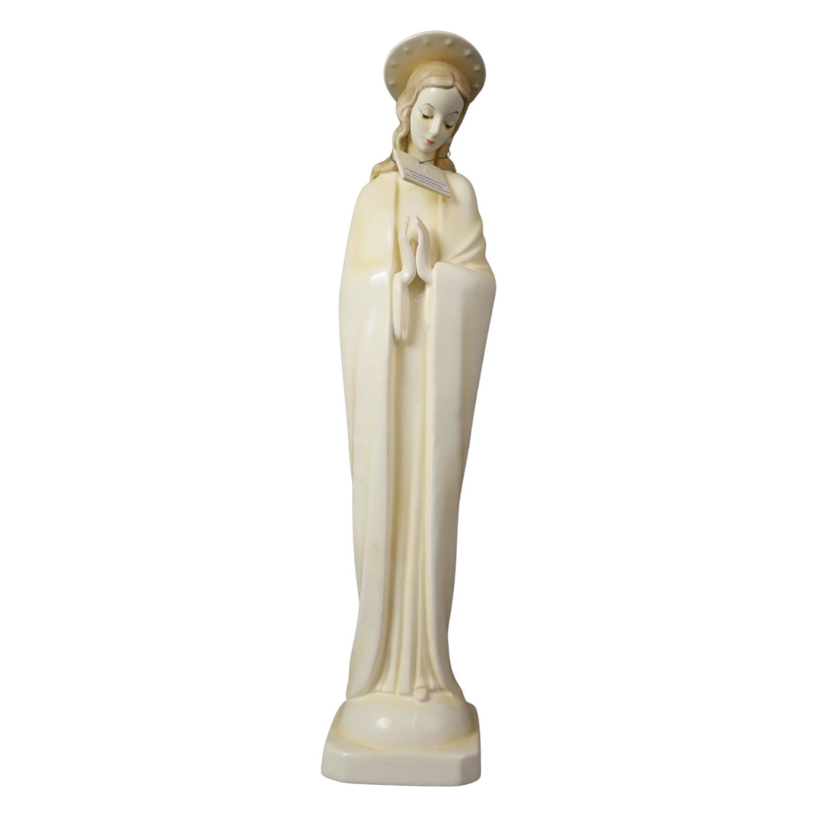 Goebel Hummel Virgin Mary Madonna w/ Halo: Goebel Hummel Virgin Mary Madonna with Halo. 45/3. 70th Anniversary Limited Edition-0439 out of 1935 made. 16" tall. Good condition with original tag.