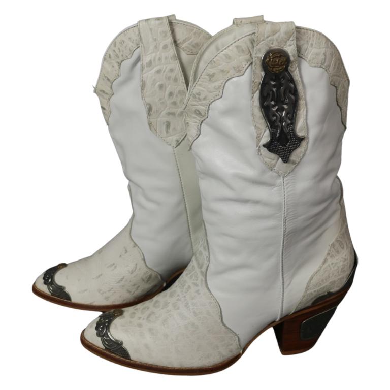 Rush Hour Ladies Leather Cowboy Boots Sz 10: Rush Hour Ladies Leather Cowboy Boots Sz 10. Good pre-owned condition.