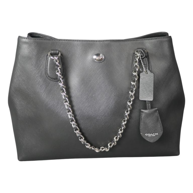 Coach Ladies Designer Handbag/ Tote / Bag: Coach Ladies Designer Handbag/ Tote / Bag. 17" x 11". Good Condition. Esquis Auction does not have specialists on designer purses and handbags and we can not guarantee authenticity of these items. Ple