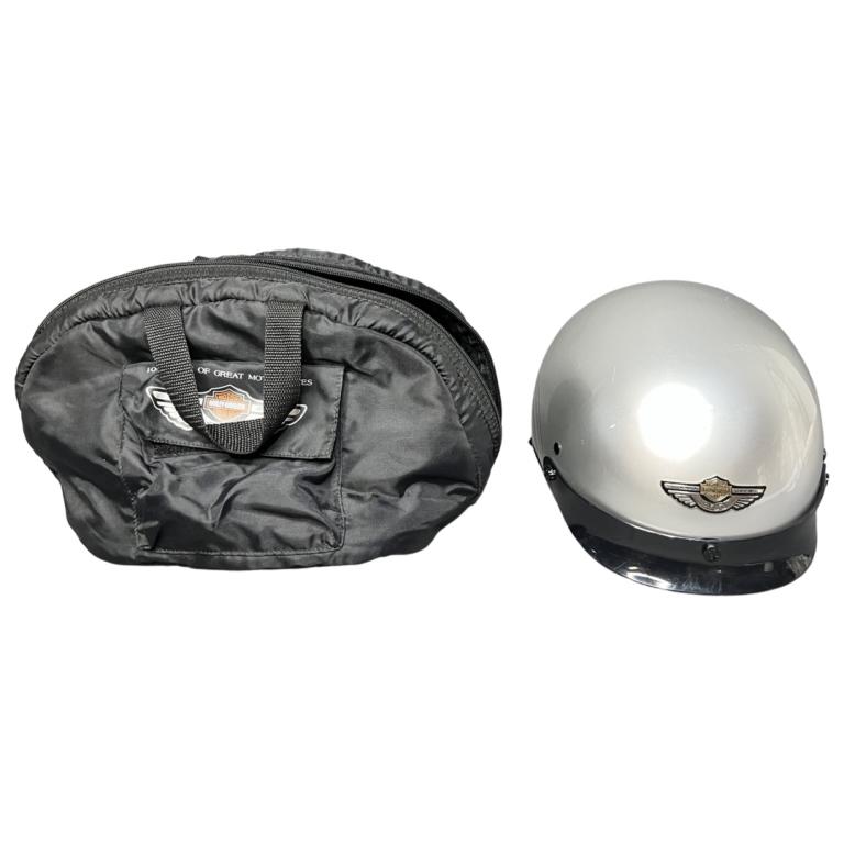 Harley Davidson 100 years Motorcycle Helmet: Harley Davidson 100 years Anniversary- 1903-2003 Motorcycle Helmet. Size- MD. Good Condition, in original Bag.