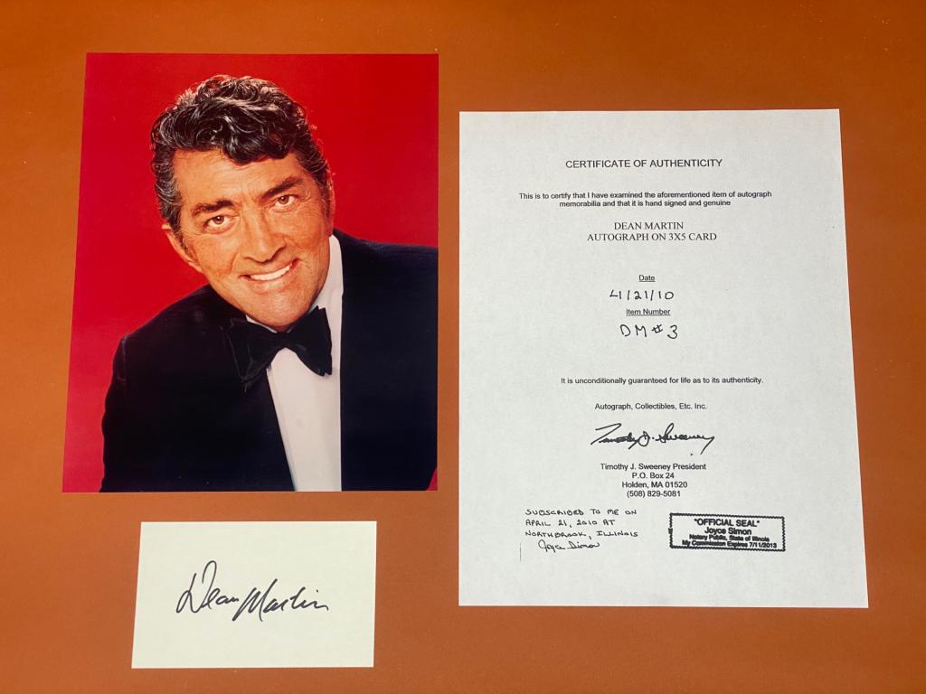 Dean Martin Signature/ Autograph with Photograph (1 of 3)