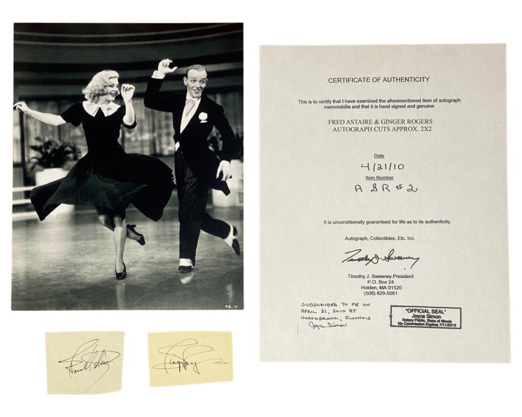 Fred Astaire & Ginger Rogers Autographs/ Signature (1 of 4)