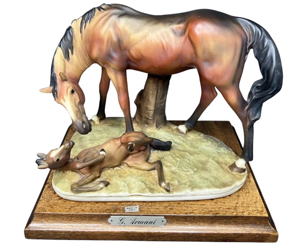 Giuseppe Armani "Mare & Foal" Horses Figurine (1 of 4)